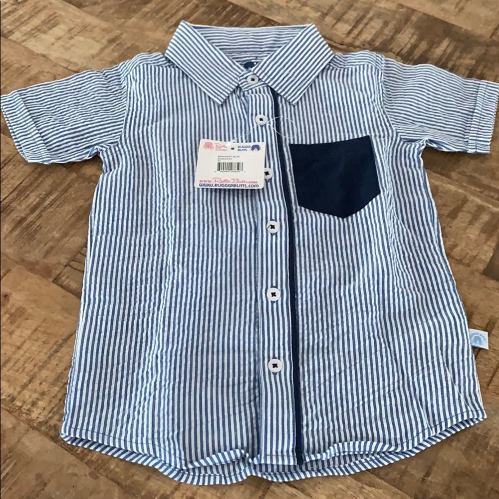 Ruffle butts/ Rugged Butts 3t seersucker shirt